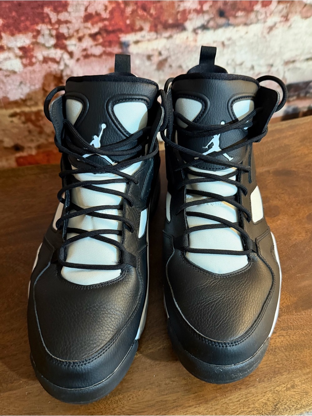 Jordan Black and White High-Top Sneakers with Jumpman Logo